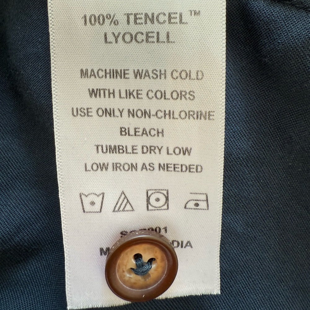 Quince Navy Blue Button-Down Dress - Picture 6 of 7